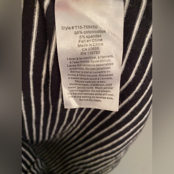 Black + White Striped Maternity Dress - Picture 4 of 4